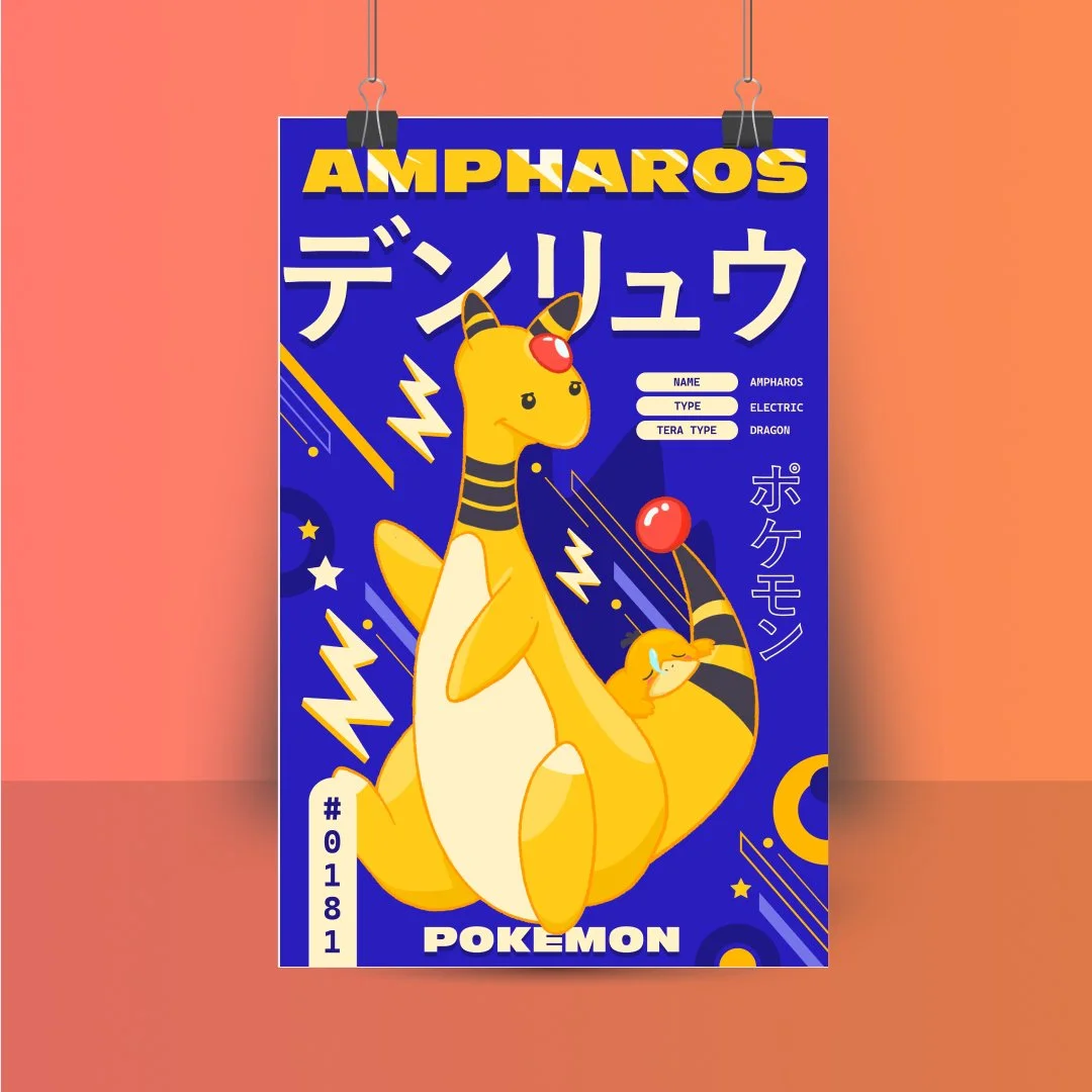 Pokemon+-+Ampharos_2-+11x17.